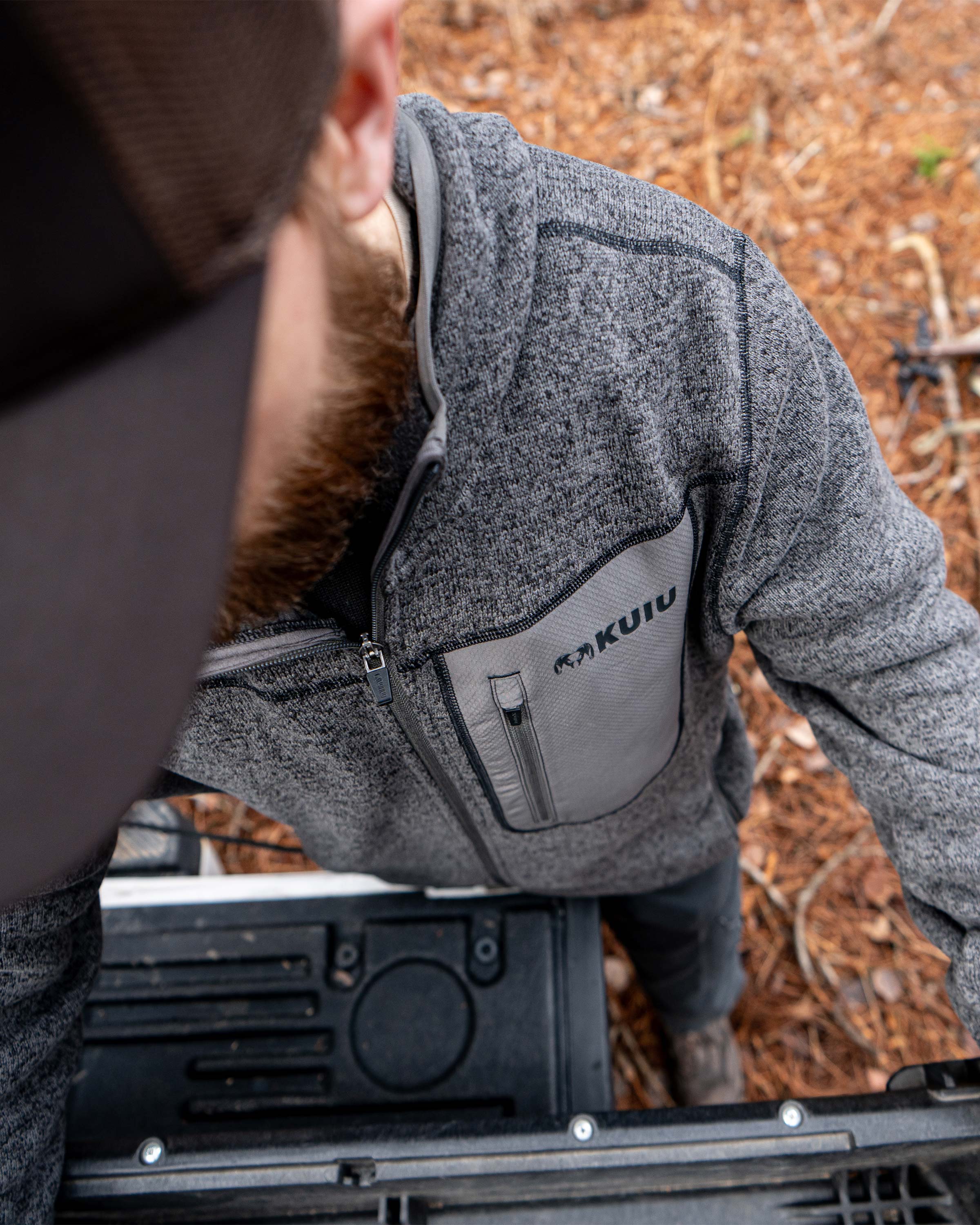 Base Camp Hooded Sweater | Steel Blue Heather - Image 4
