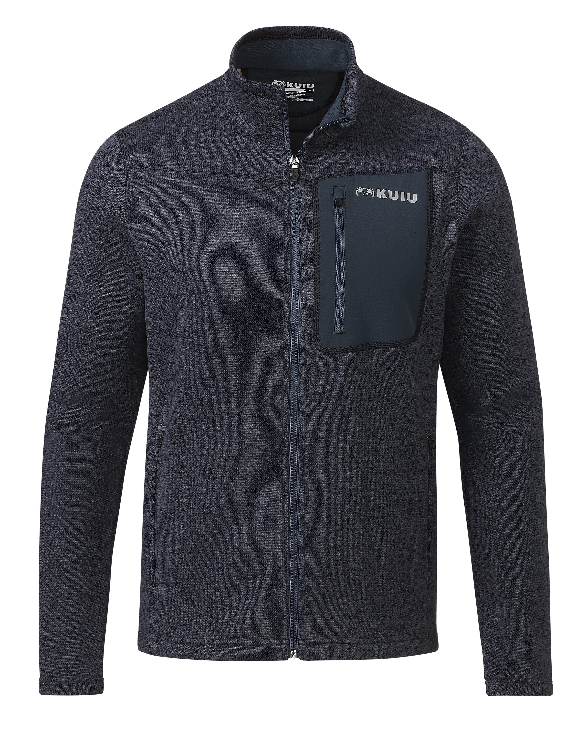Base Camp Full Zip Sweater | Steel Blue Heather