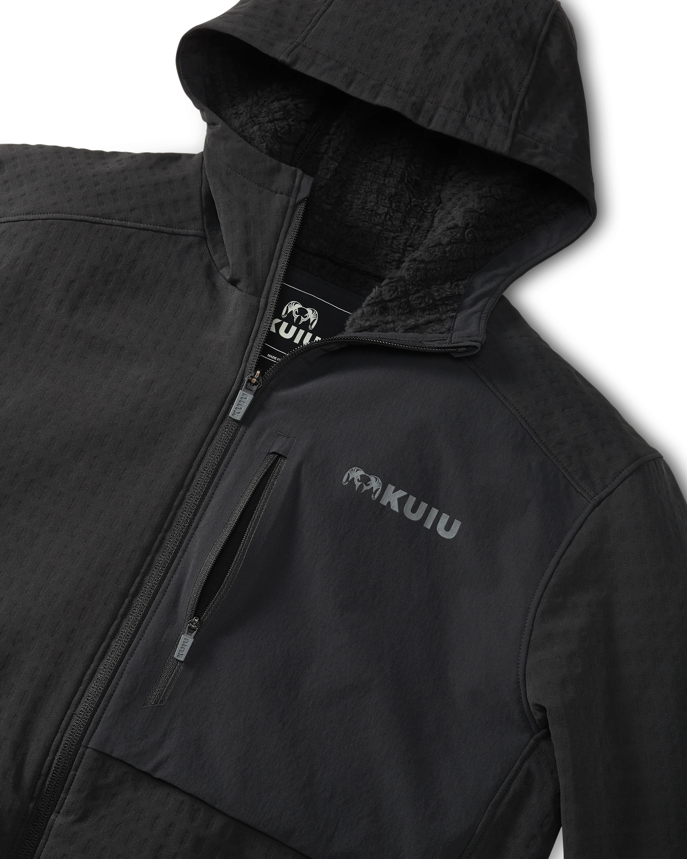 Blockfield Fleece Hoodie | Black - Image 3