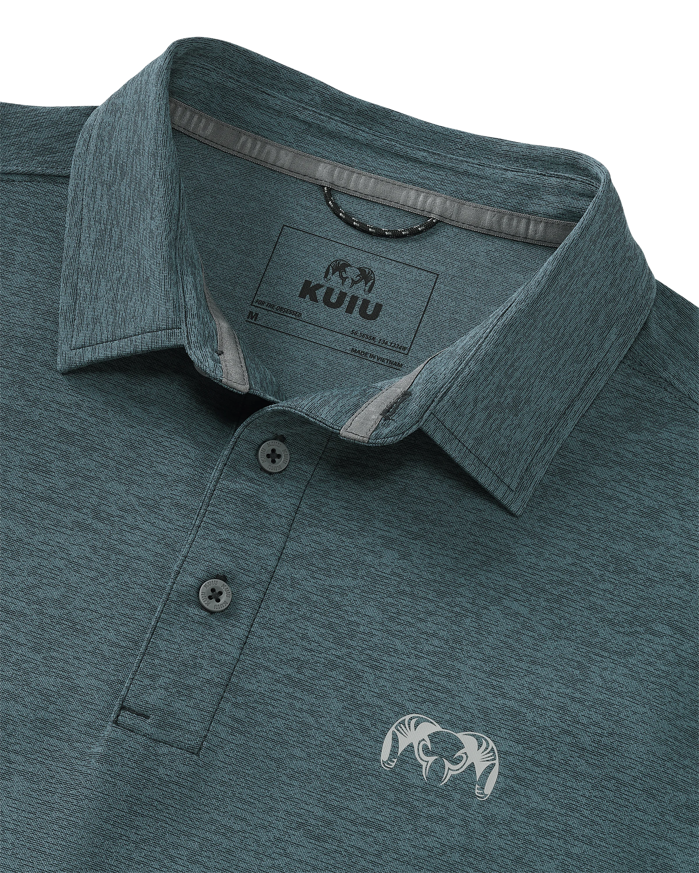 Alternative view of KUIU Performance Polo | Heather Slate