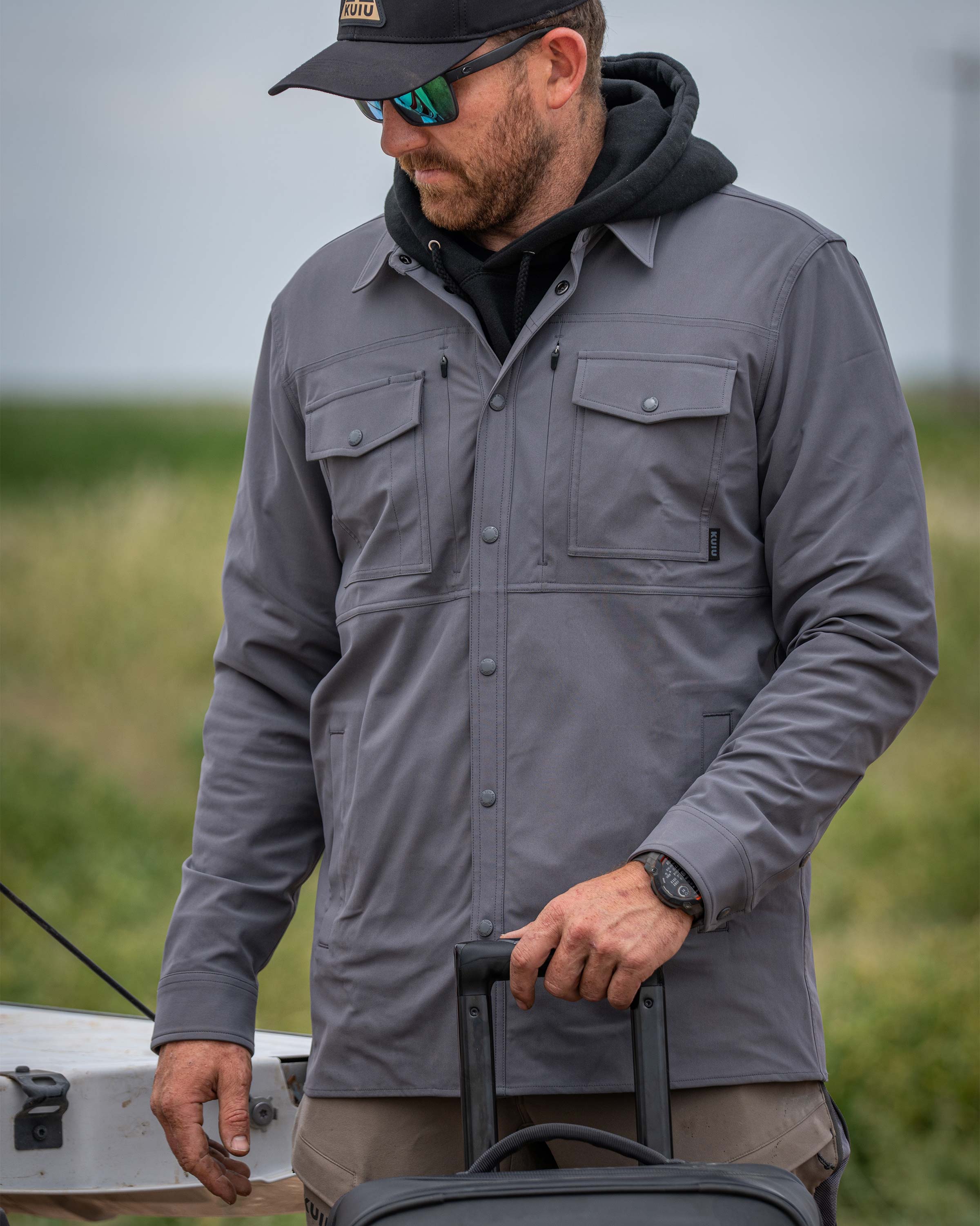 Alternative view of Outlet Tour Shirt Jacket | Steel Blue