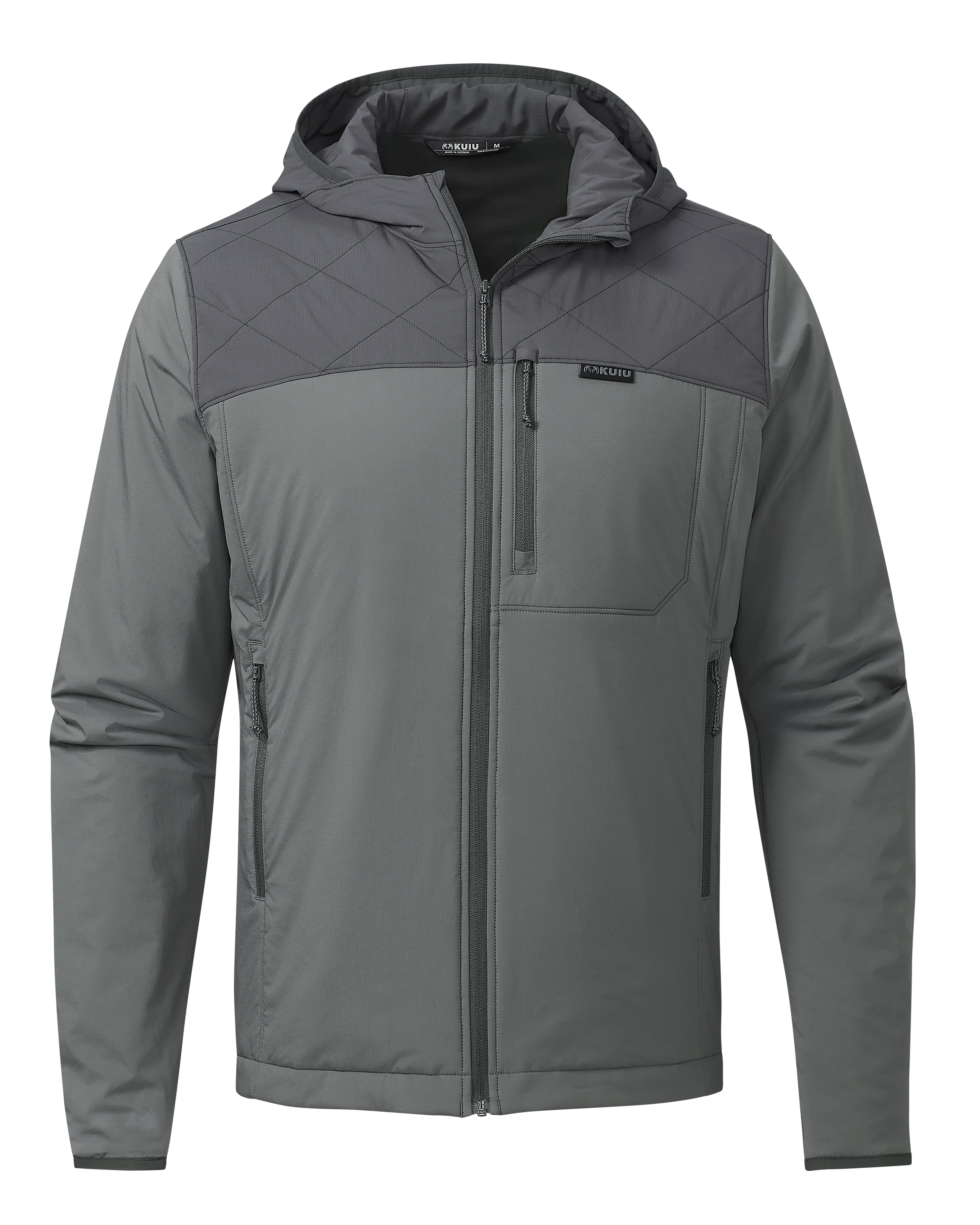 Transit Packable Hooded Jacket | Gunmetal/Stone