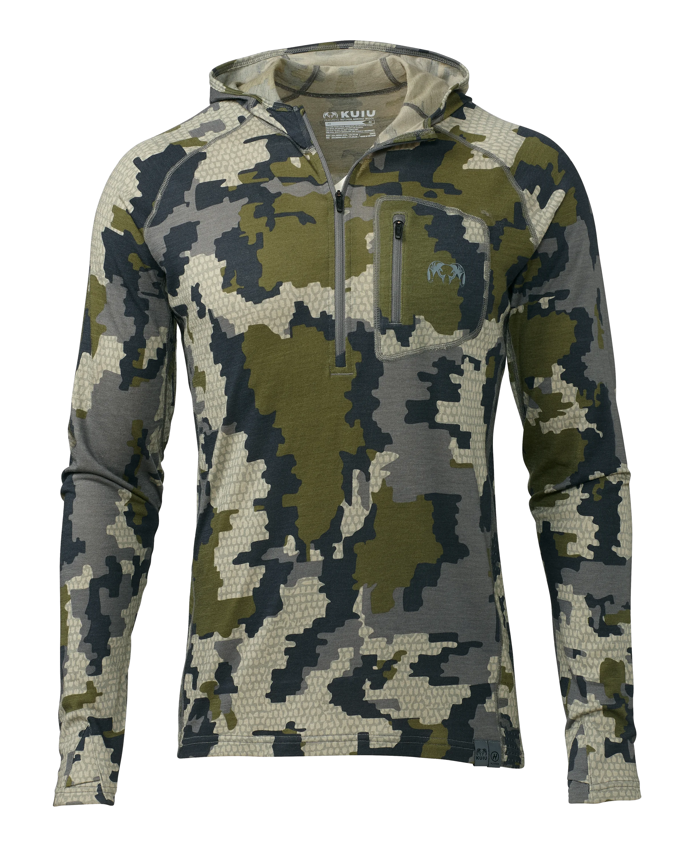 ULTRA Merino 145 Zip-T Hunting Hoodie | Verde
