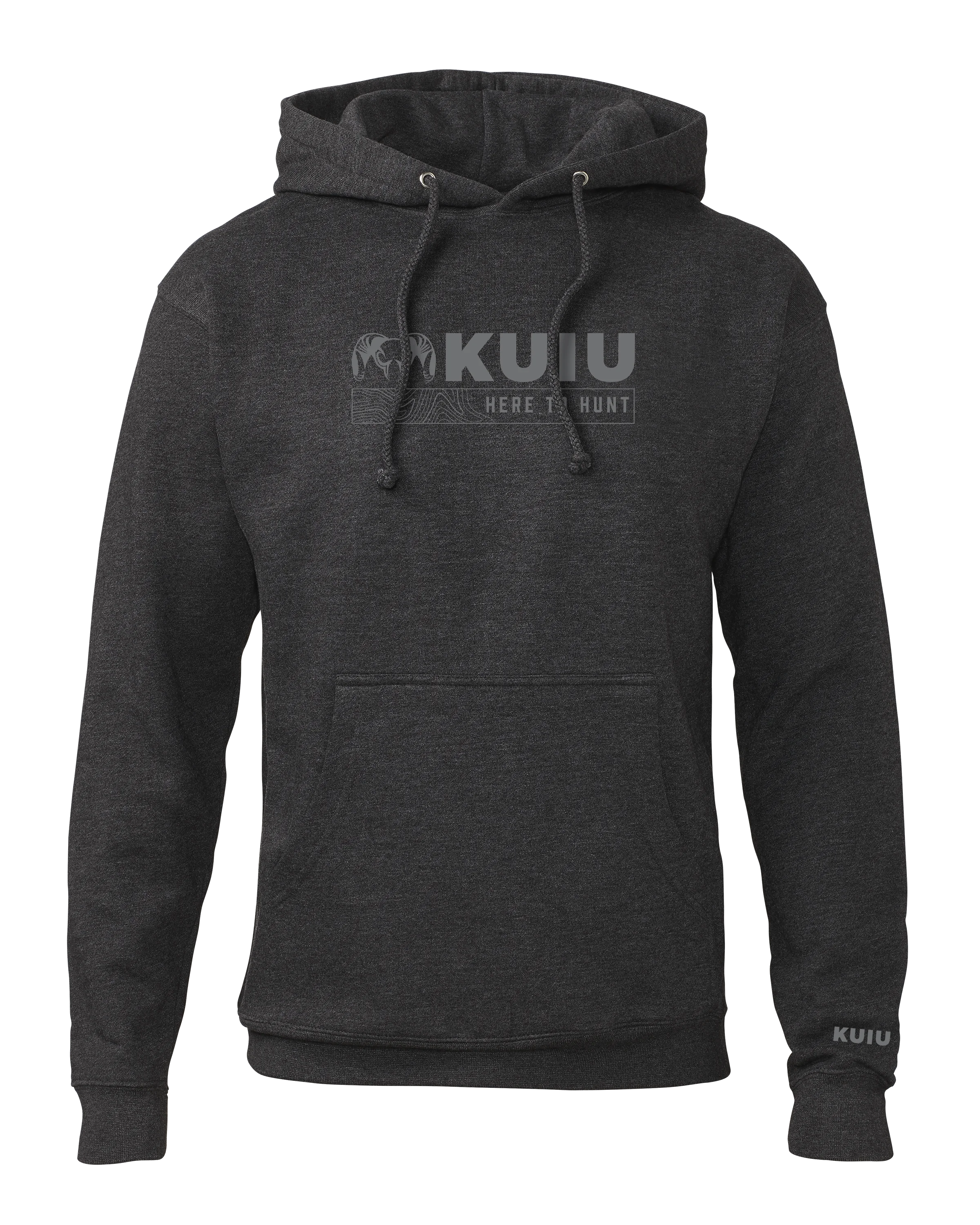 Outlet KUIU Topo Here to Hunt Hoodie | Charcoal