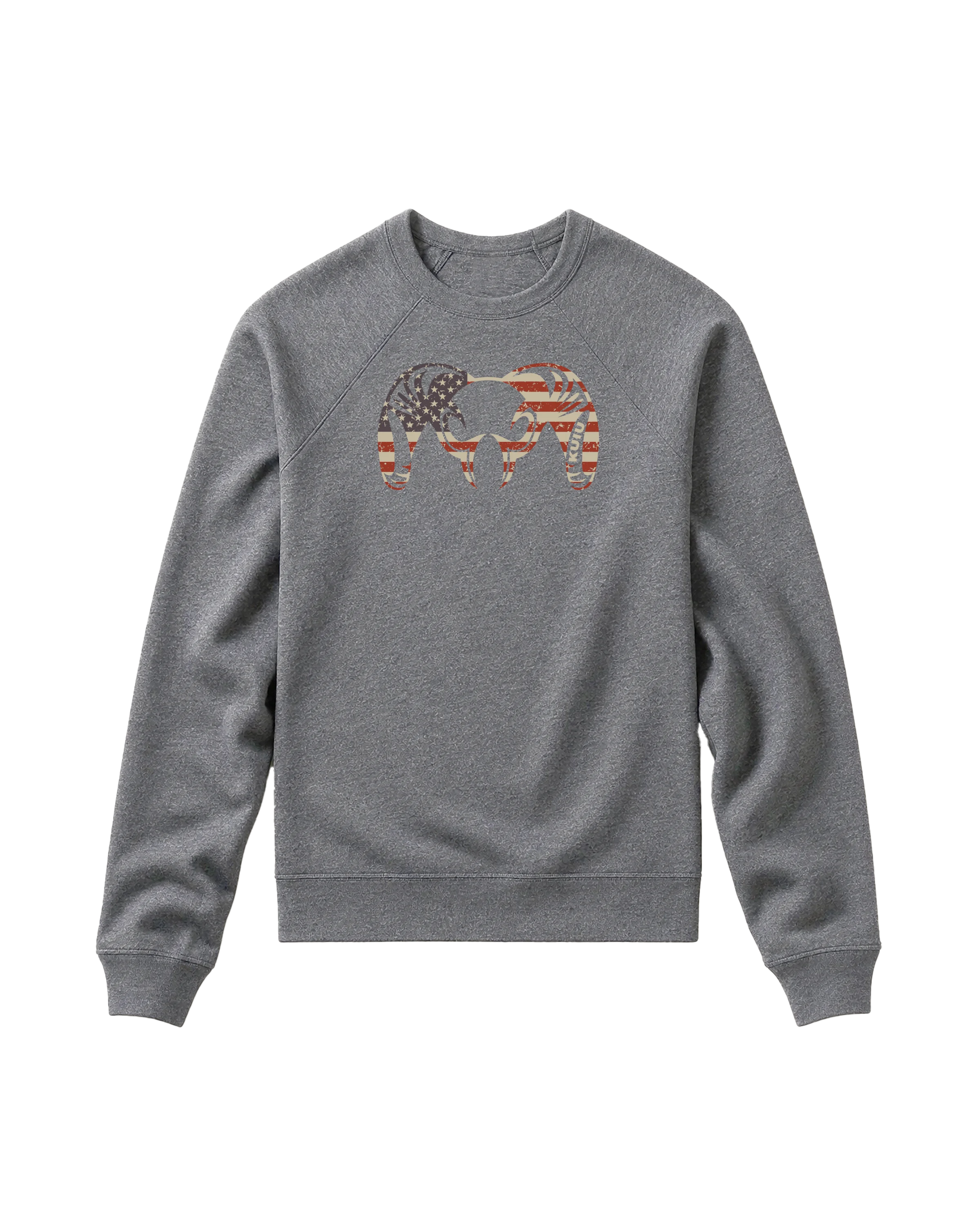Toddler Patriotic Ram Crewneck Sweatshirt | Deep Heather
