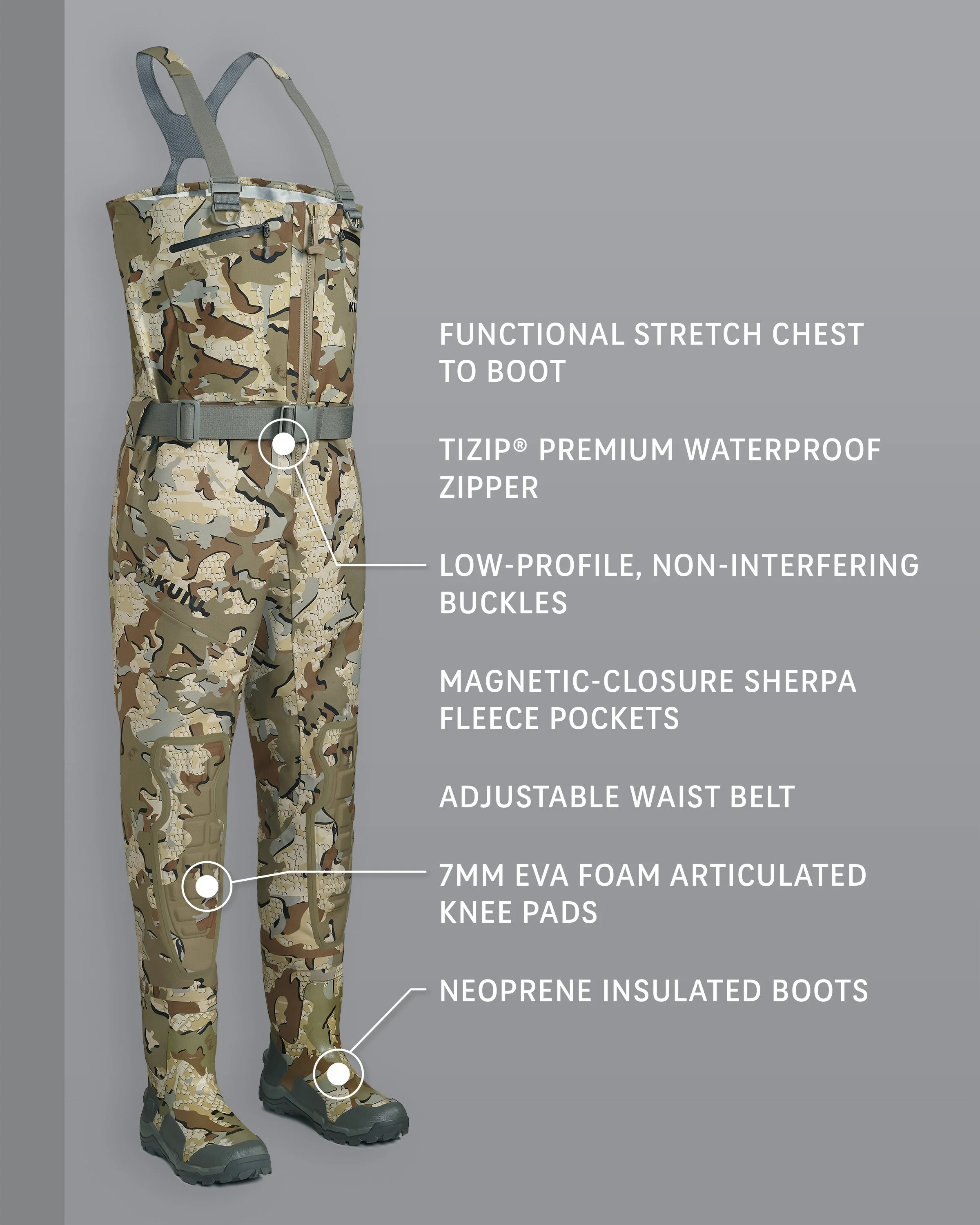 Alternative view of KUIU PRO HD Flex Zip Wader | Valo