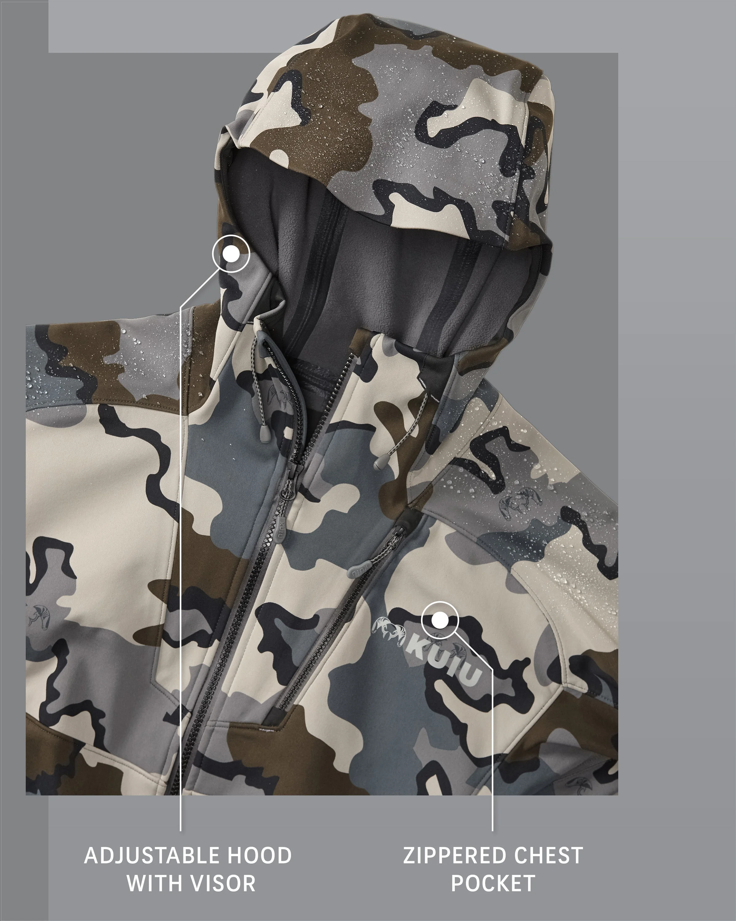 Axis Hybrid Hooded Jacket | Vias - Image 3