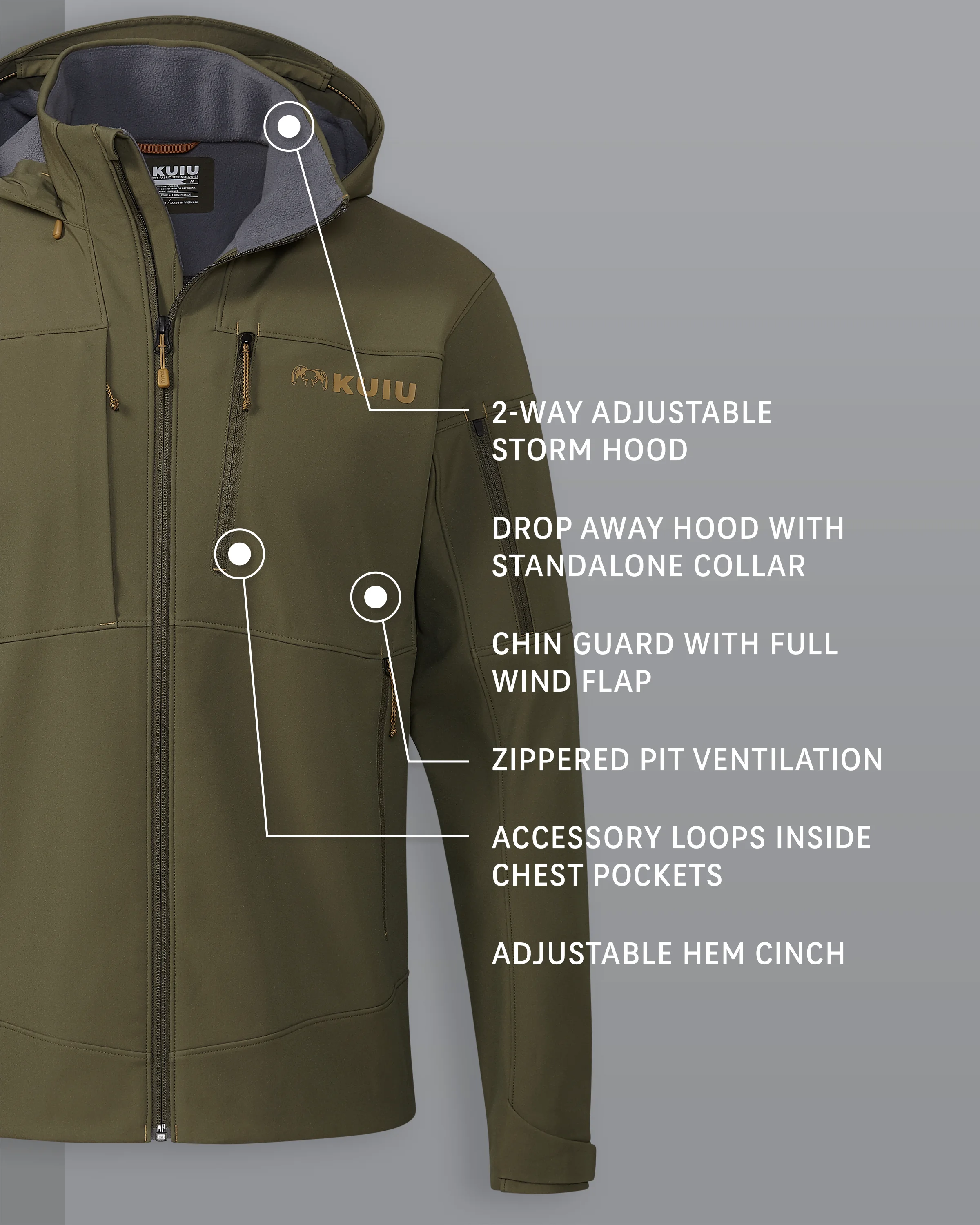 Alternative view of Guide PRO Hooded Jacket | Evergreen