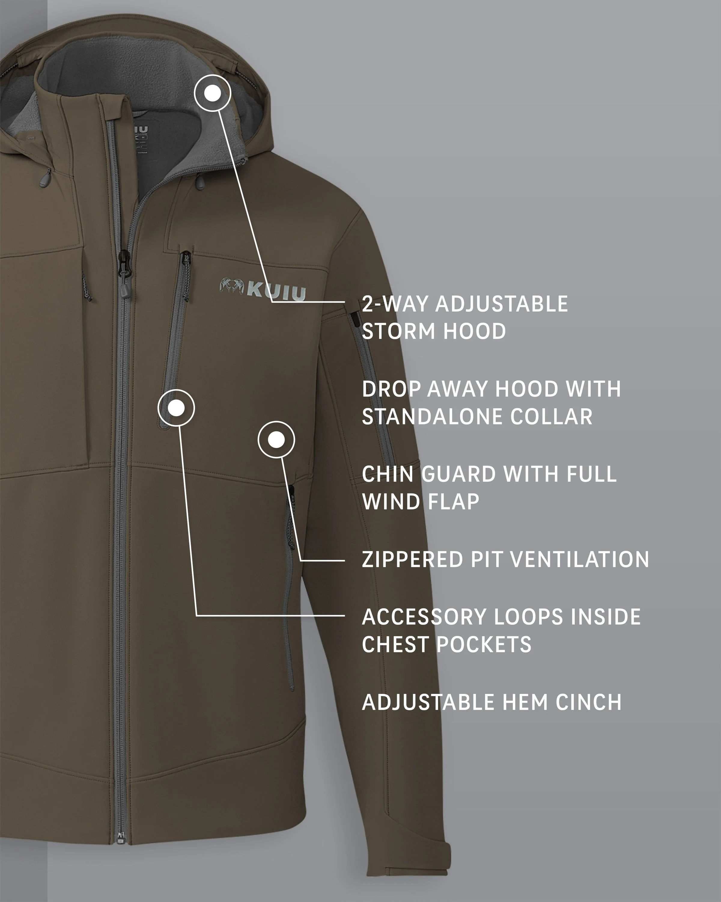 Alternative view of Guide PRO Hooded Jacket | Major Brown