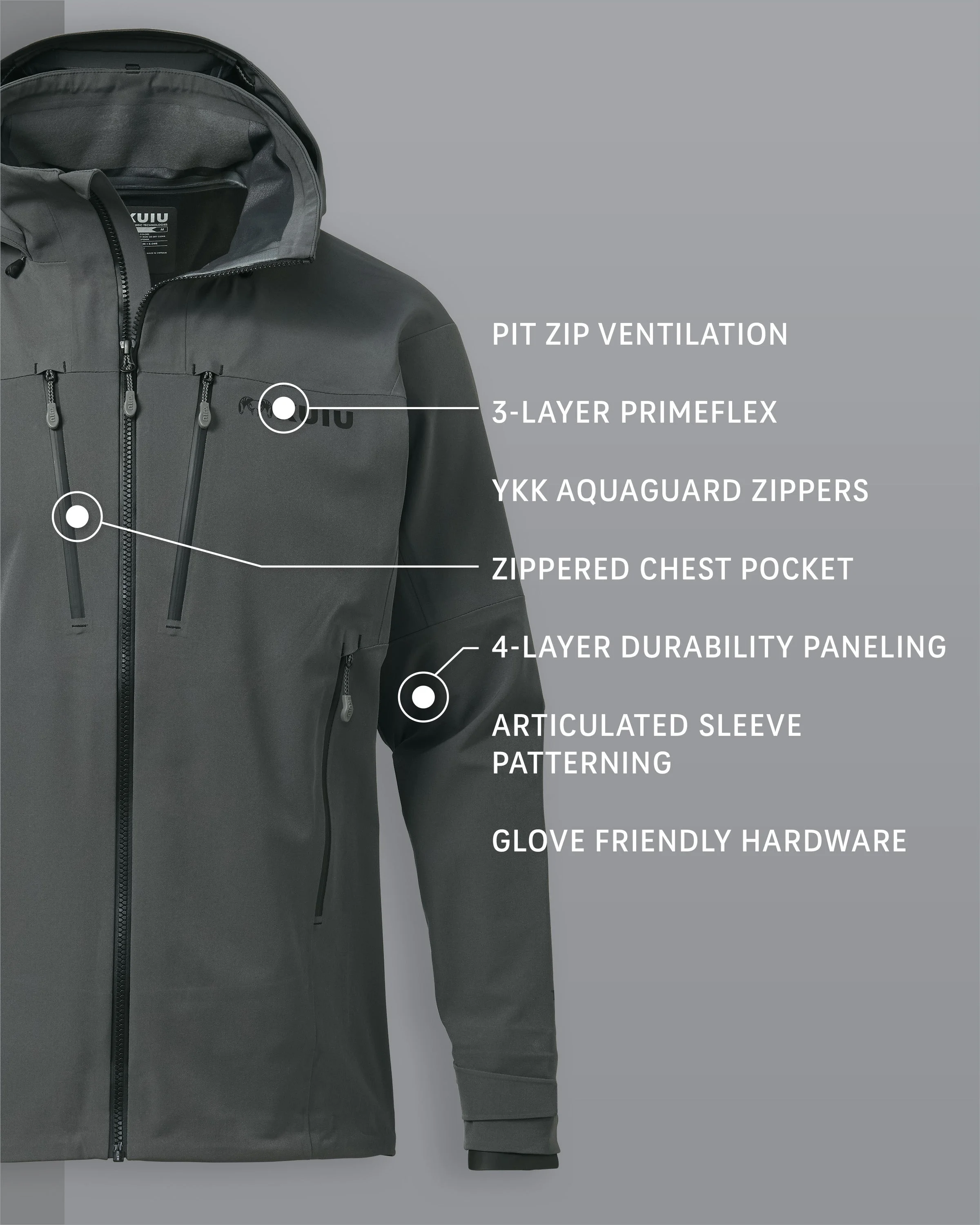 Alternative view of Yukon TR Rain Jacket | Gunmetal