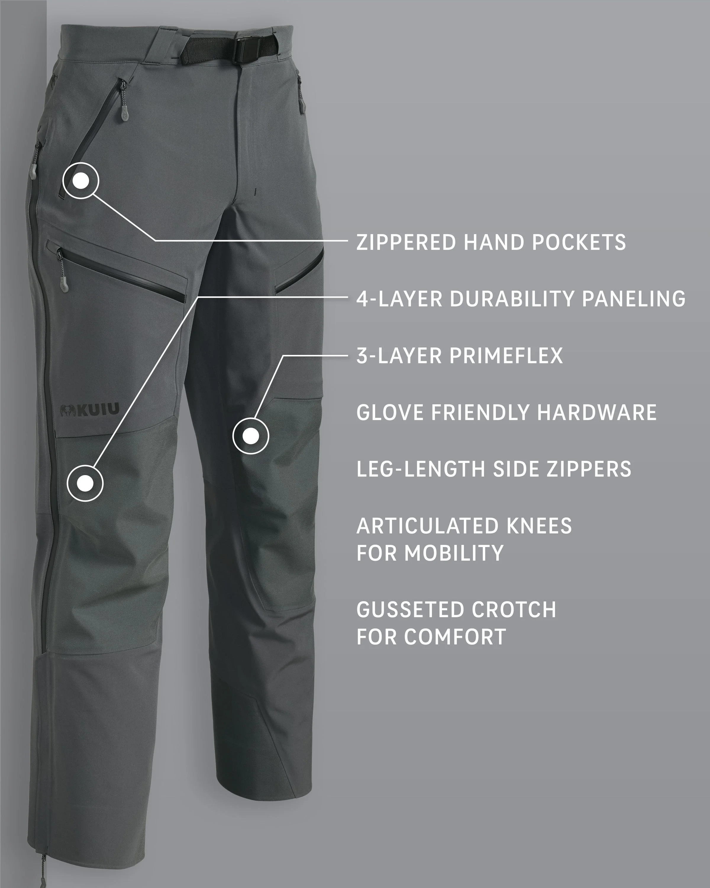 Alternative view of Yukon TR Rain Pant | Gunmetal