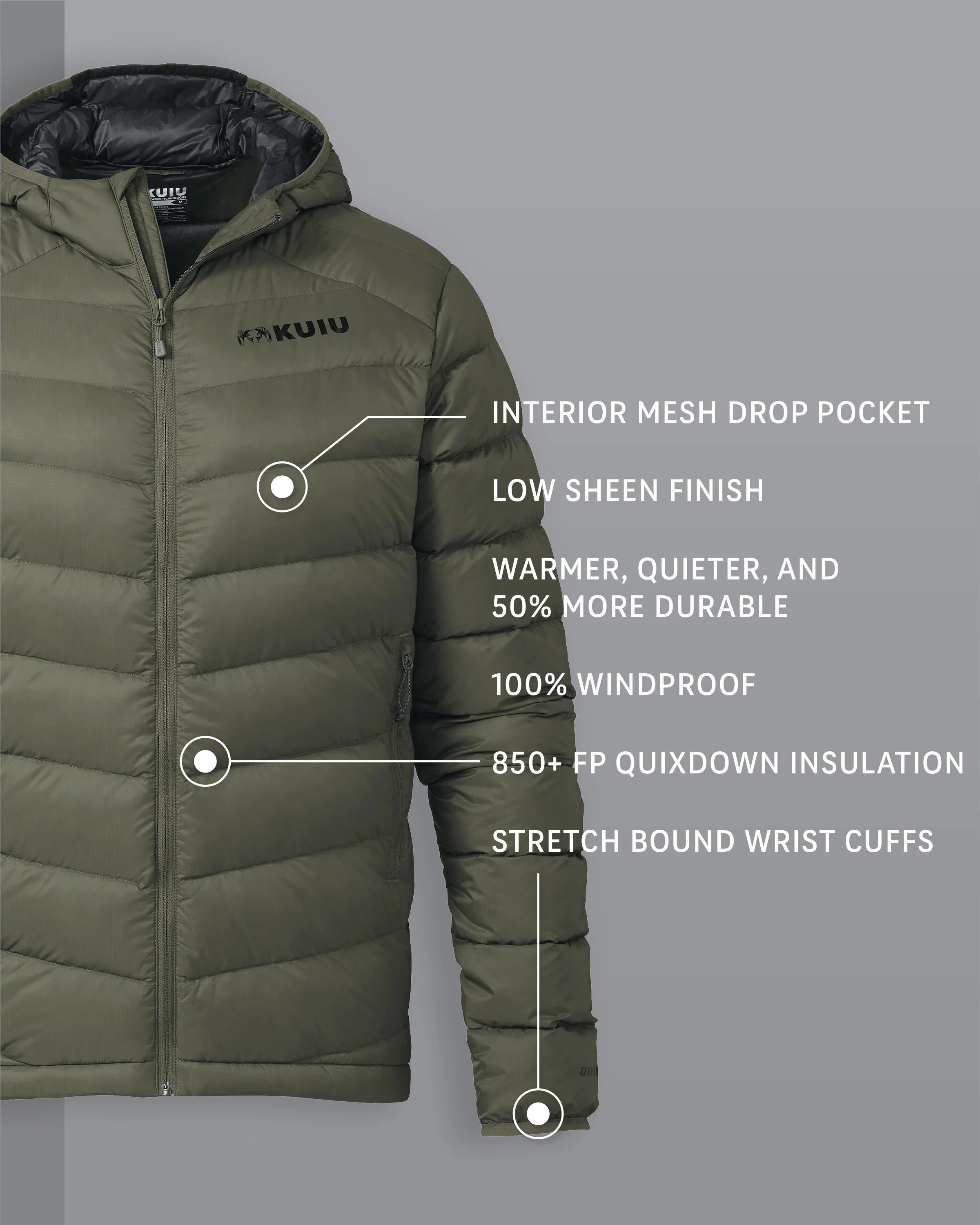 Alternative view of Super Down LT Hooded Jacket | Ash