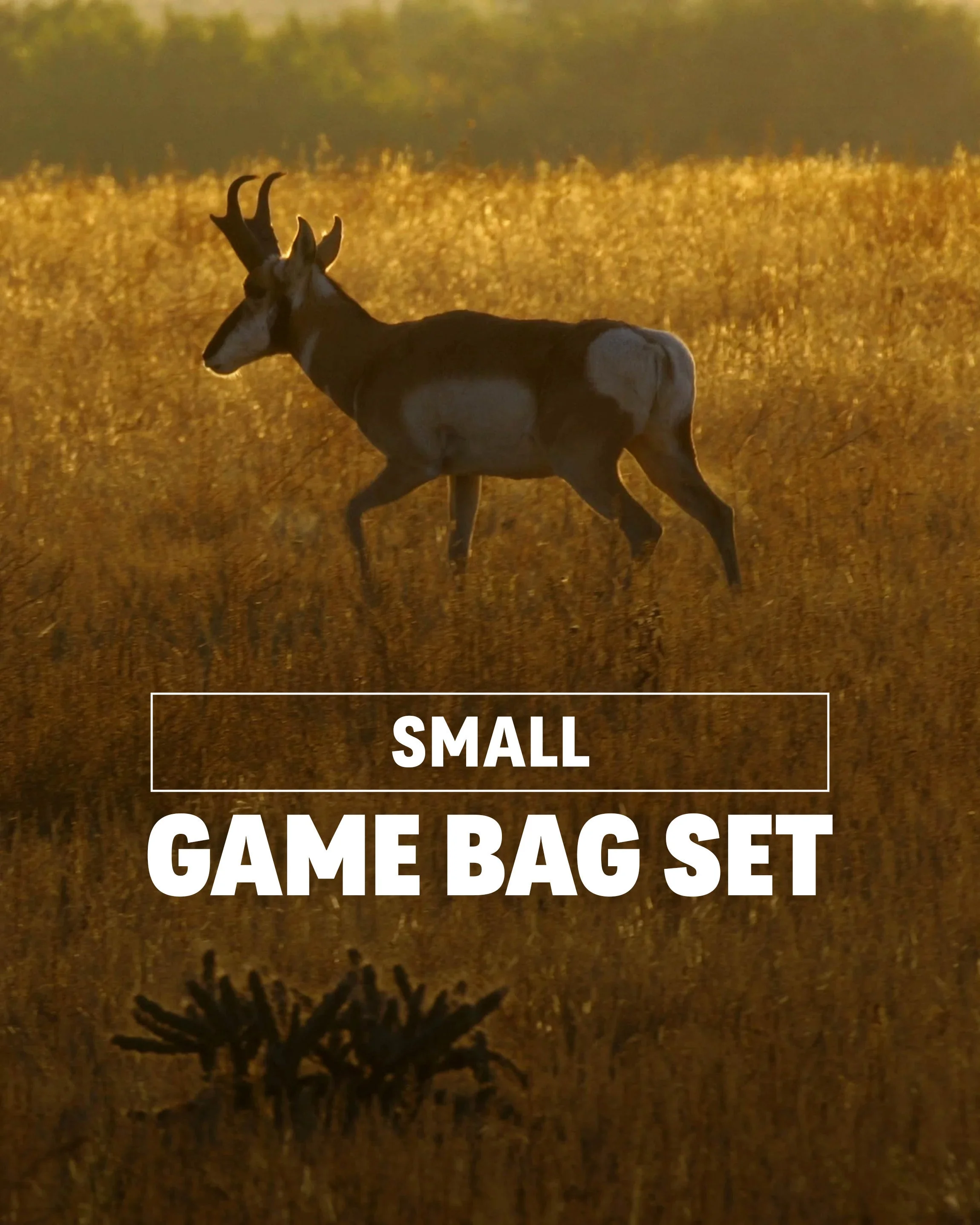 Alternative view of Small Deer/Antelope Game Bag Set | White-Orange